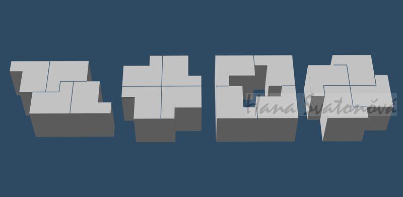 TETRIS 2, výška 5 a 6cm