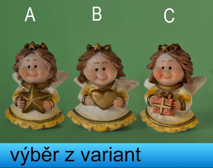 Andělka s hvězdou na čele - výška 4,5cm