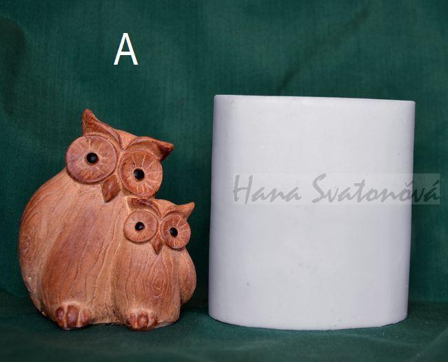 Sovy široké - výška 10 a 9cm