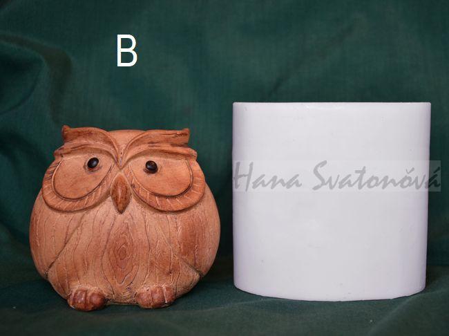 Sovy široké - výška 10 a 9cm