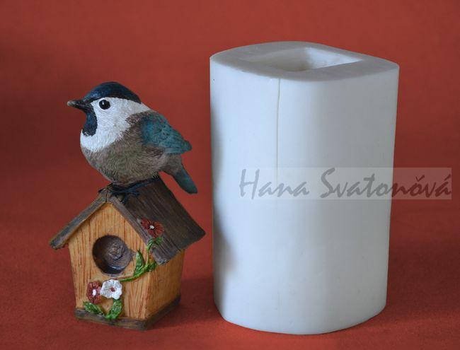 Ptáček na konvi a na budce - výška 11 a 11,5cm