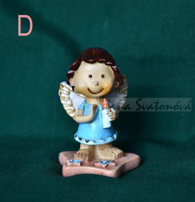 Andílek na hvězdě s knihou - výška 4cm