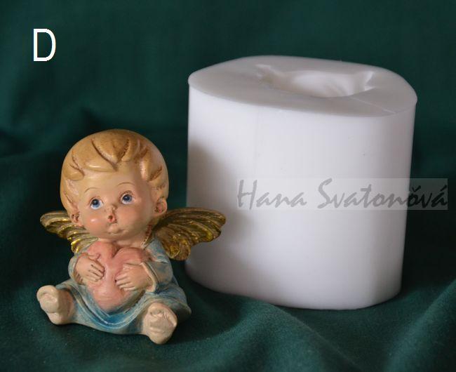 Andělíček buclatý s hvězdičkou - výška 5,5cm